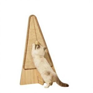 Tall Cat Scratching Post – Vertical Sisal Scratcher with Hanging Toy