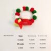 Christmas Reindeer Fur Ball Bow
