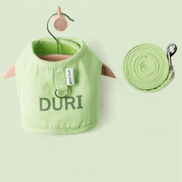SKU_02_Fluorescent_Green Breathable No-Pull Pet Harness & Leash Set