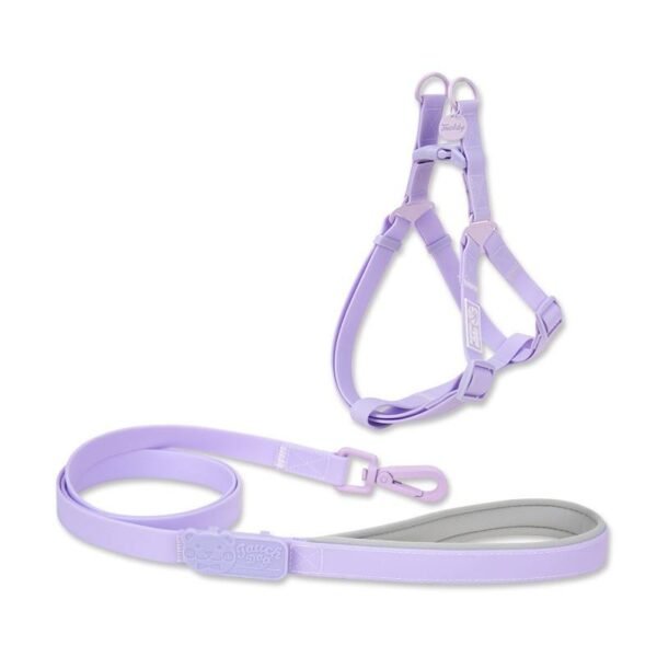 SKU_04_紫色 PVC Waterproof Dog Harness Set