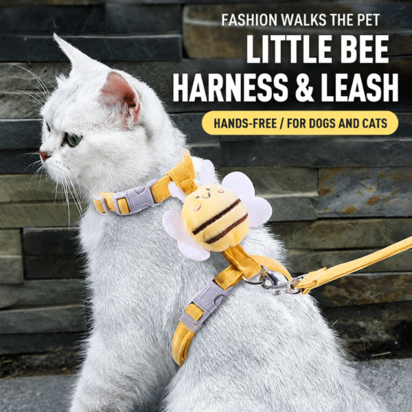 主图_01 Adjustable H-Shape Cat Harness and Leash Set