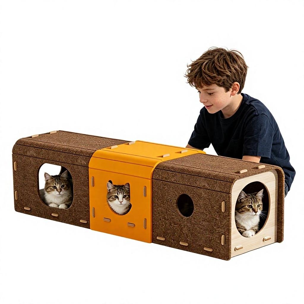 Modern Cat Climbing & Resting Tower – Multi-Activity Indoor Cat Furniture