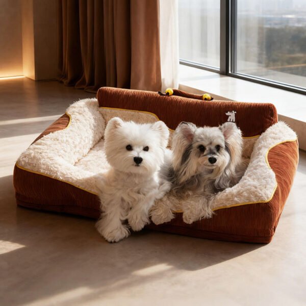Velvet Rectangle Pet Sofa Bed