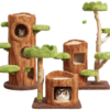 主图_01 3-Level Solid Wood Cat Tree