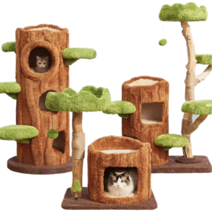 3-Level Solid Wood Cat Tree