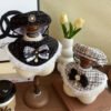 Luxury Tweed Pet Beret & Bib Set
