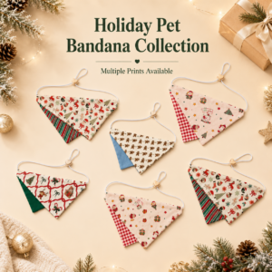 adjustable Christmas dog bandana