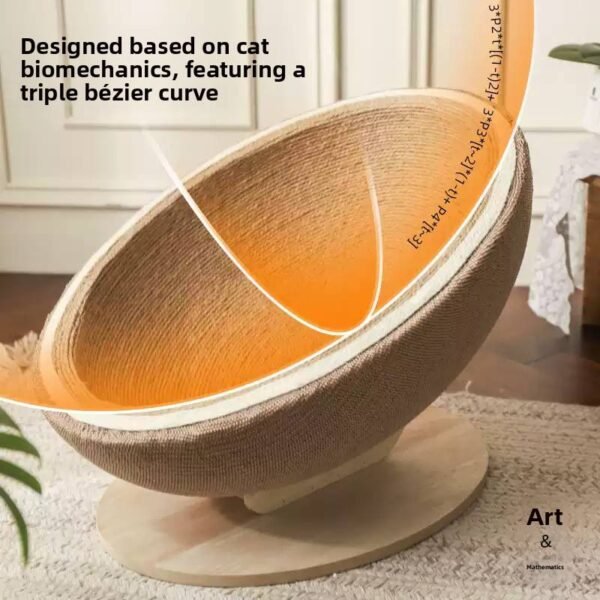 Large‑sized recycled‑paper cat scratcher