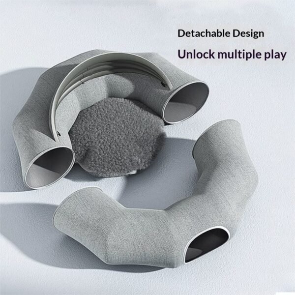 主图_03 Donut Cat Bed – Round Plush Calming Bed for Cats & Small Pets