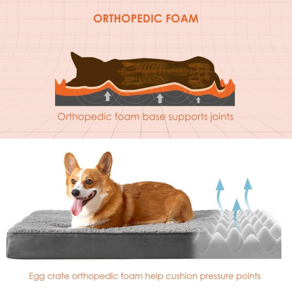 Orthopedic Dog Bed for Large Dogs – Supportive Memory Foam Pet Bed