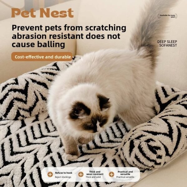 Thick Pet Bed Cushion for Dogs & Cats – Soft Sofa-Style Sleeping Mat