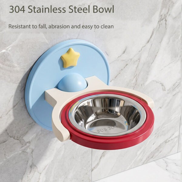 主图_04 Wall-Mounted Stainless Steel Pet Food Bowl