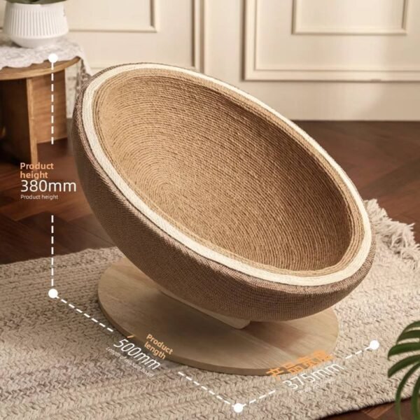 Large‑sized recycled‑paper cat scratcher