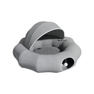 Donut Cat Bed – Round Plush Calming Bed for Cats & Small Pets