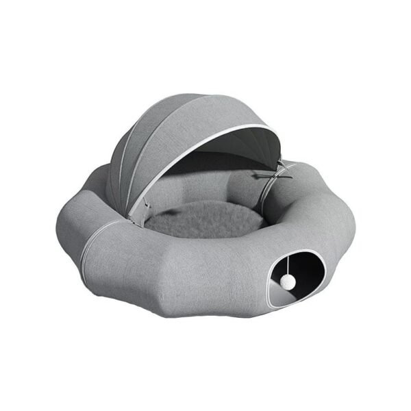 主图_05 Donut Cat Bed – Round Plush Calming Bed for Cats & Small Pets