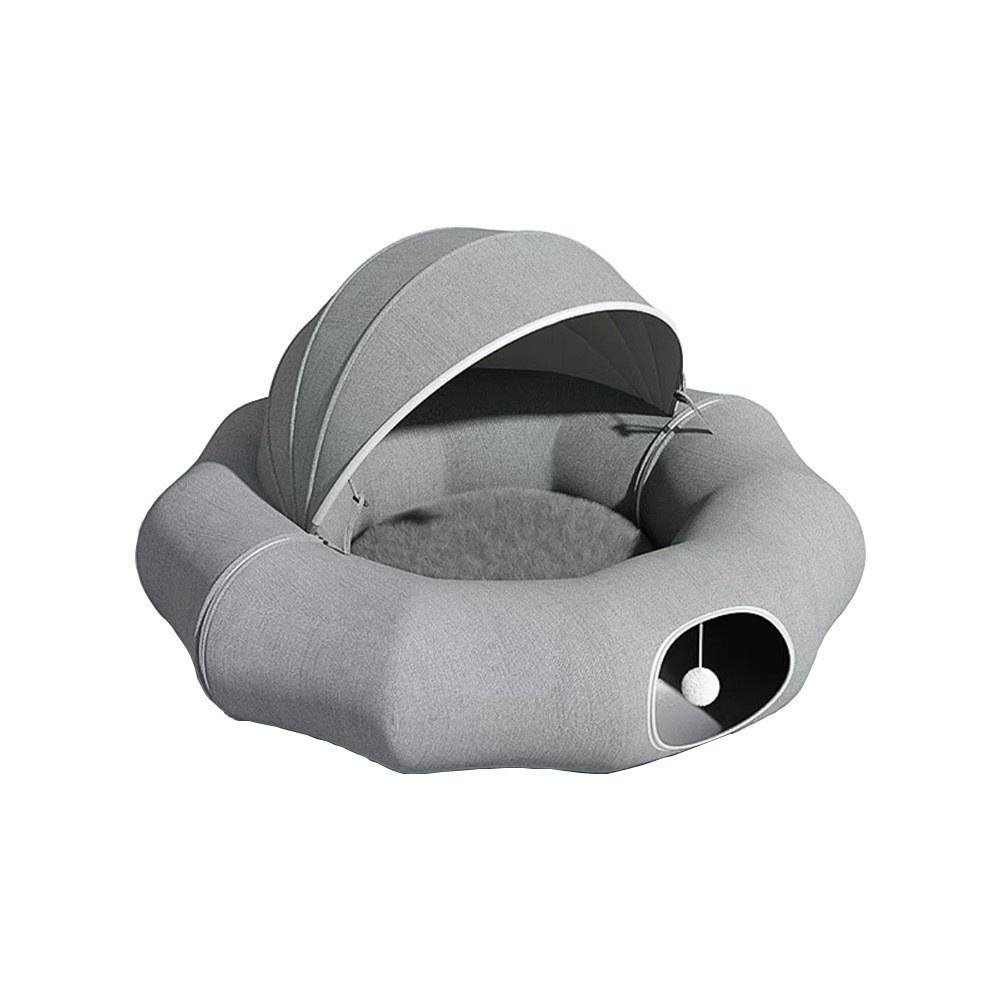 Donut Cat Bed – Round Plush Calming Bed for Cats & Small Pets