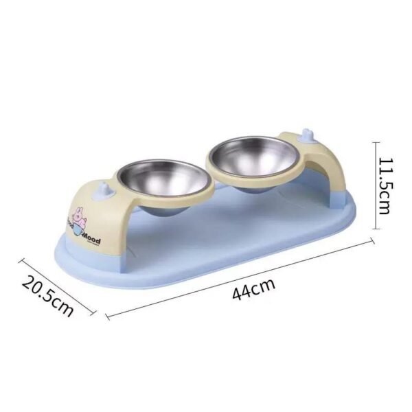 Double Bowl Neck-Protecting Pet Feeder