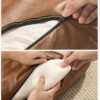 Luxury PU Leather Pet Sofa – Removable Cover Dog & Cat Lounge Bed