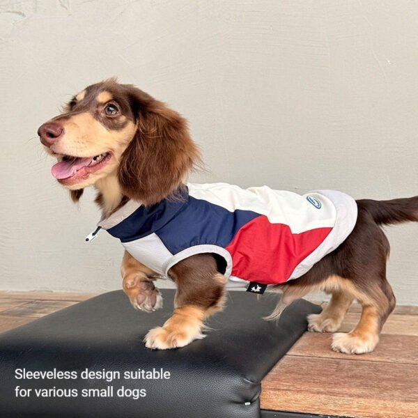 Color-Block Zipper Waterproof Breathable Dog Jacket