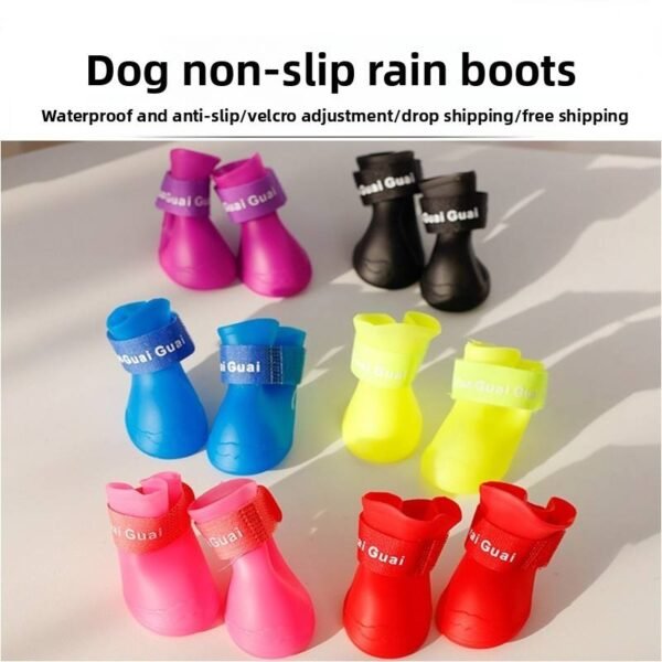 Four-Season PVC Rain Boots for Dogs