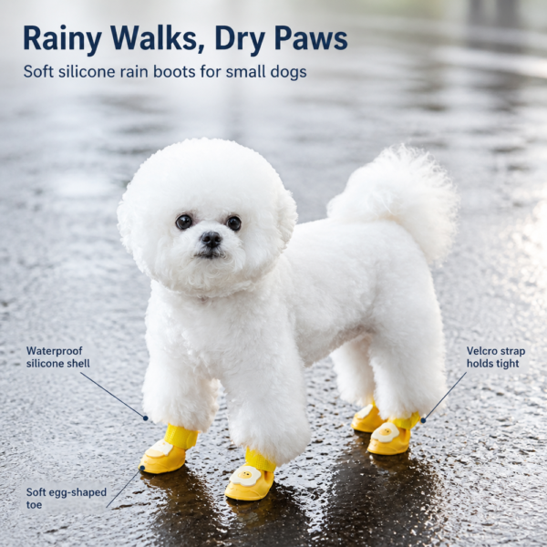 Waterproof Silicone Dog Rain Boots