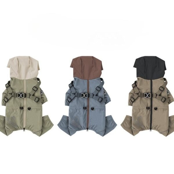 主图_04 Adjustable Four-Leg Dog Raincoat