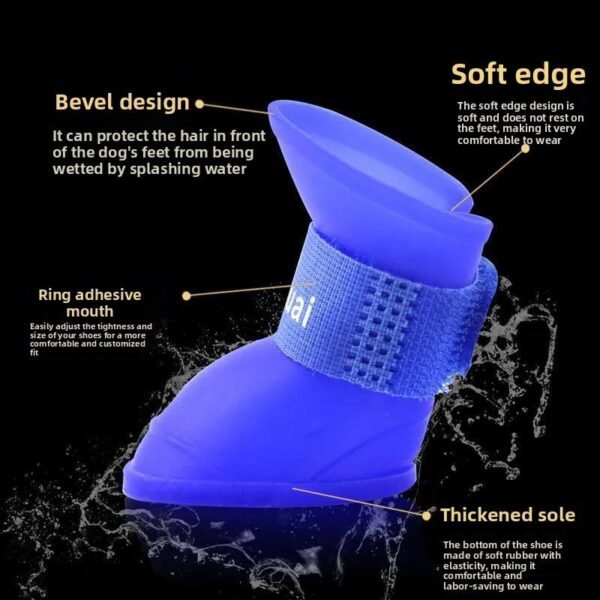 Four-Season PVC Rain Boots for Dogs