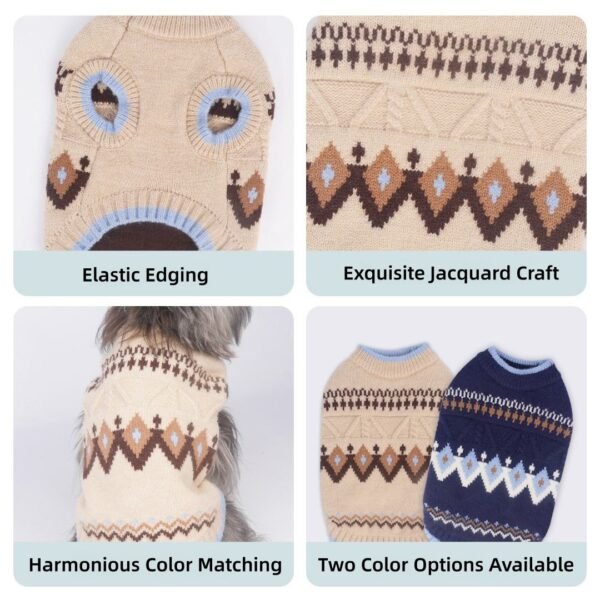 British-Style Knitted Dog Sweater