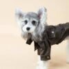 Vintage-Style PU Leather Pet Dog Clothing